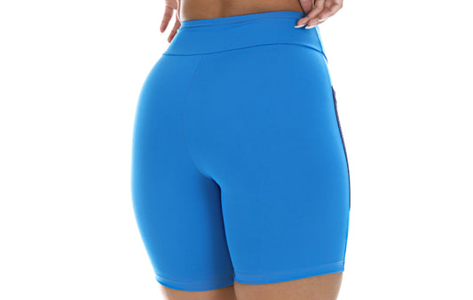 Bermuda fitness azul com bolso em azul – Doce Malícia