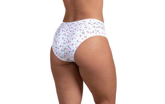 Calcinha conforto estampada em azul – Doce Malícia