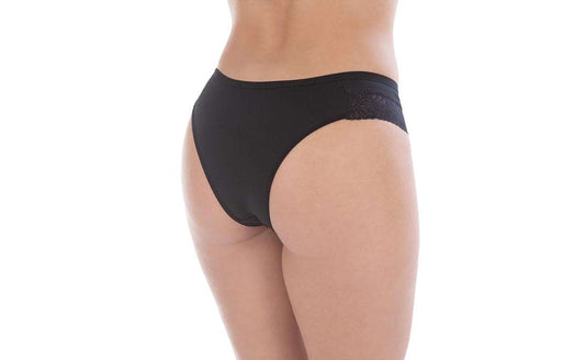 Calcinha em microfibra com renda em amarelo – Doce Malícia