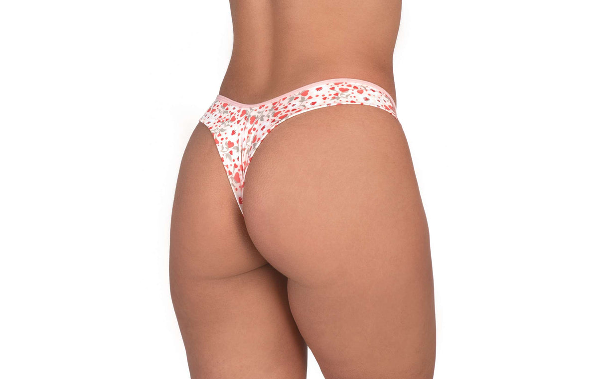 Fio duplo estampado com renda em Branco – Doce Malícia