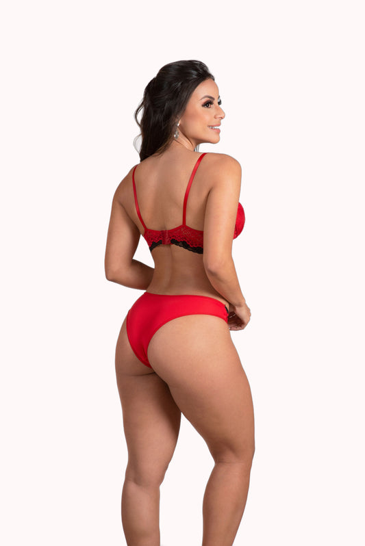 Conjunto de lingerie bicolor – Doce Malícia