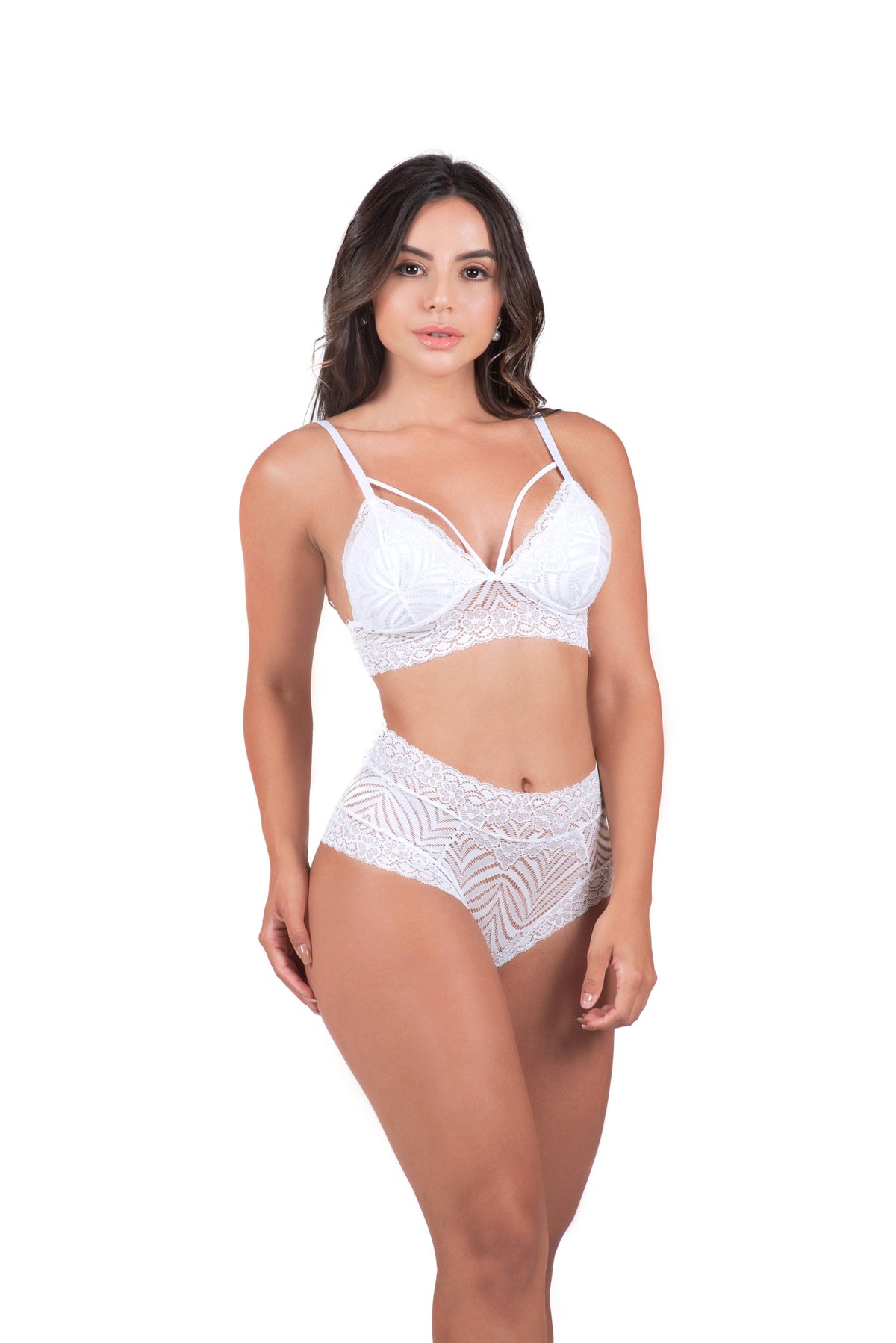 Conjunto de lingerie com calcinha lacradora em azul-Marinho – Doce Malícia