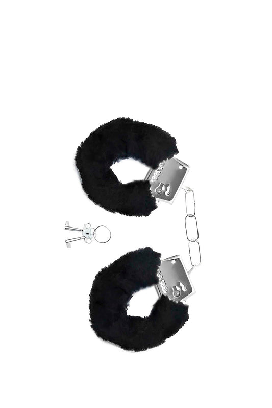 Algema Simples de Metal com Pelúcia em Preto – Doce Malícia