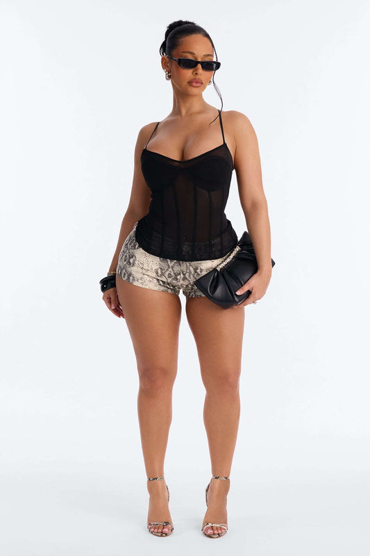 Blusa Feminina Alcinha Tule Preto – Doce Malícia