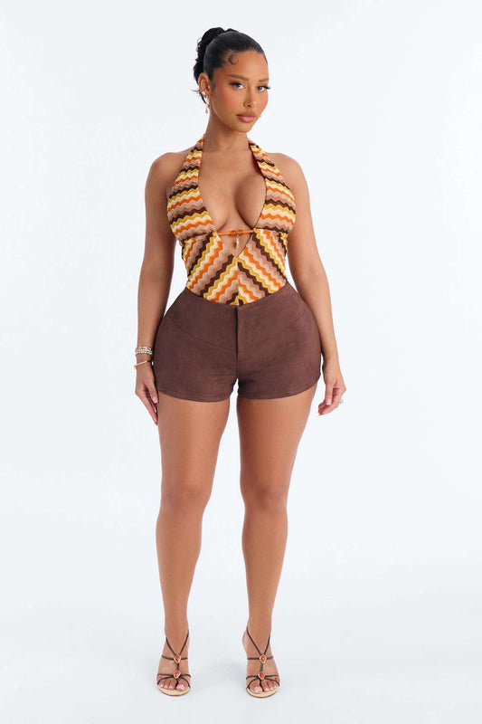 Blusa Feminina Frente Única Decote V Laranja – Doce Malícia