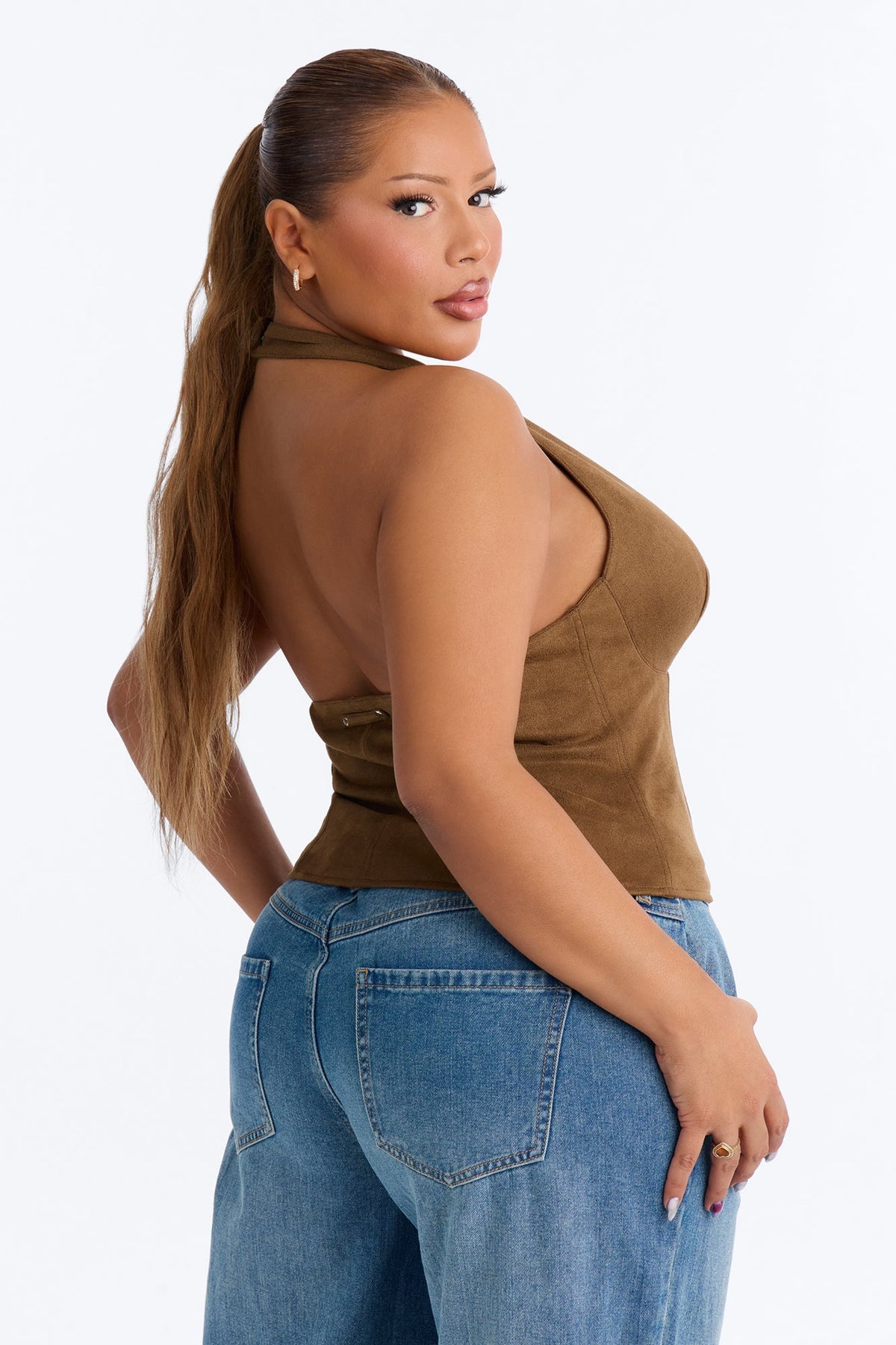 Blusa Feminina Frente Única Marrom – Doce Malícia