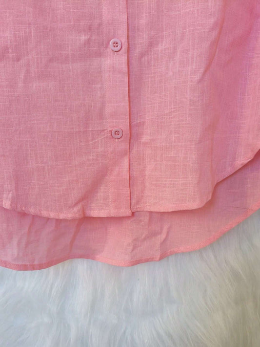 Blusa Feminina Linho Manga Longa Rosa Bebê – Doce Malícia