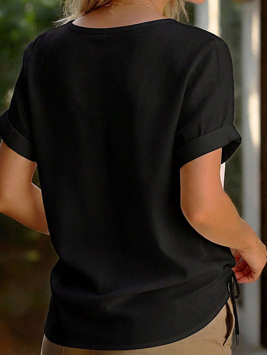 Blusa Feminina Manga Curta Decote V – Doce Malícia