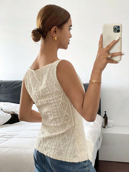 Blusa Tricô Textura Geométrica – Doce Malícia