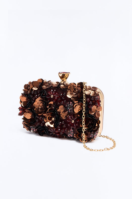 Bolsa Feminina Floral Marrom – Doce Malícia