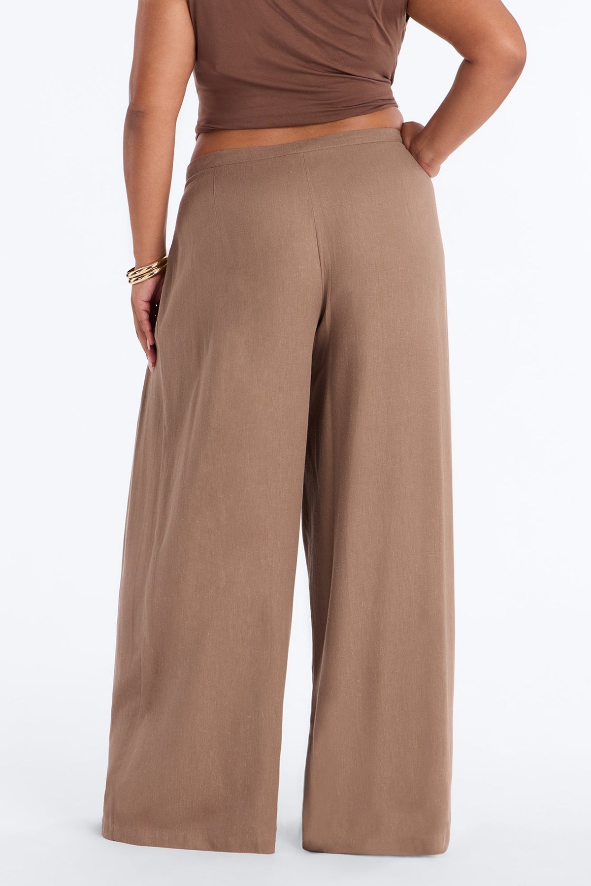 Calça Feminina Linho Pantalona Plissado – Doce Malícia