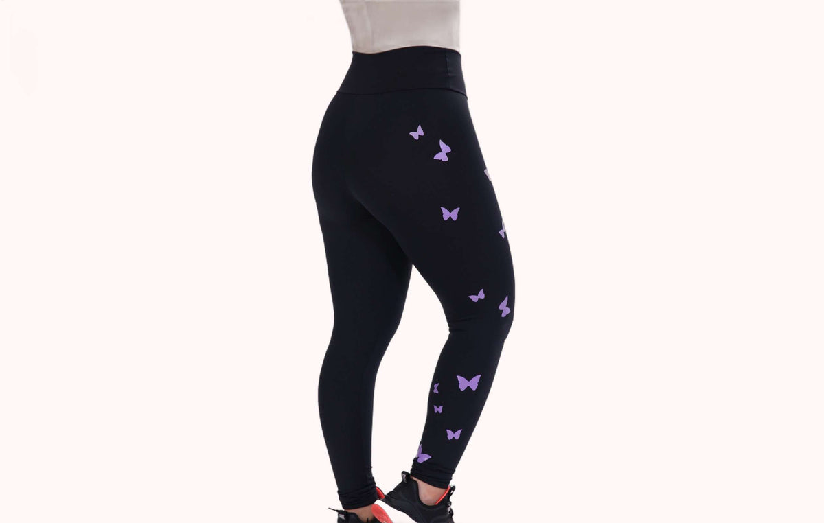 Calça legging fitness com borboleta – Doce Malícia