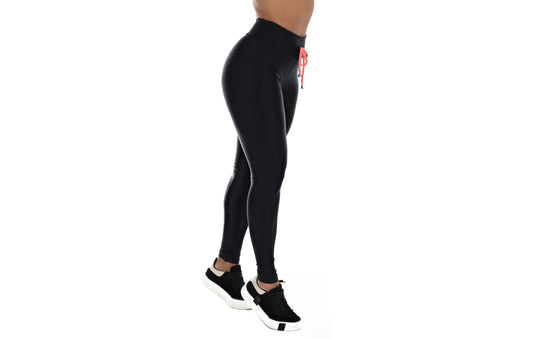 Calça legging preta com laço em Preto – Doce Malícia