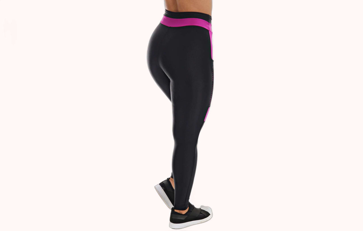 Calça Legging Fitness Feminina com Bolso Lateral Cintura Alta