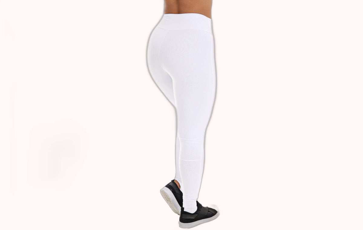 Calça legging pedaleira branca – Doce Malícia