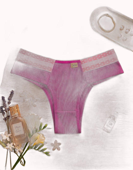 Calcinha Canelada com Elástico Estampado – Doce Malícia