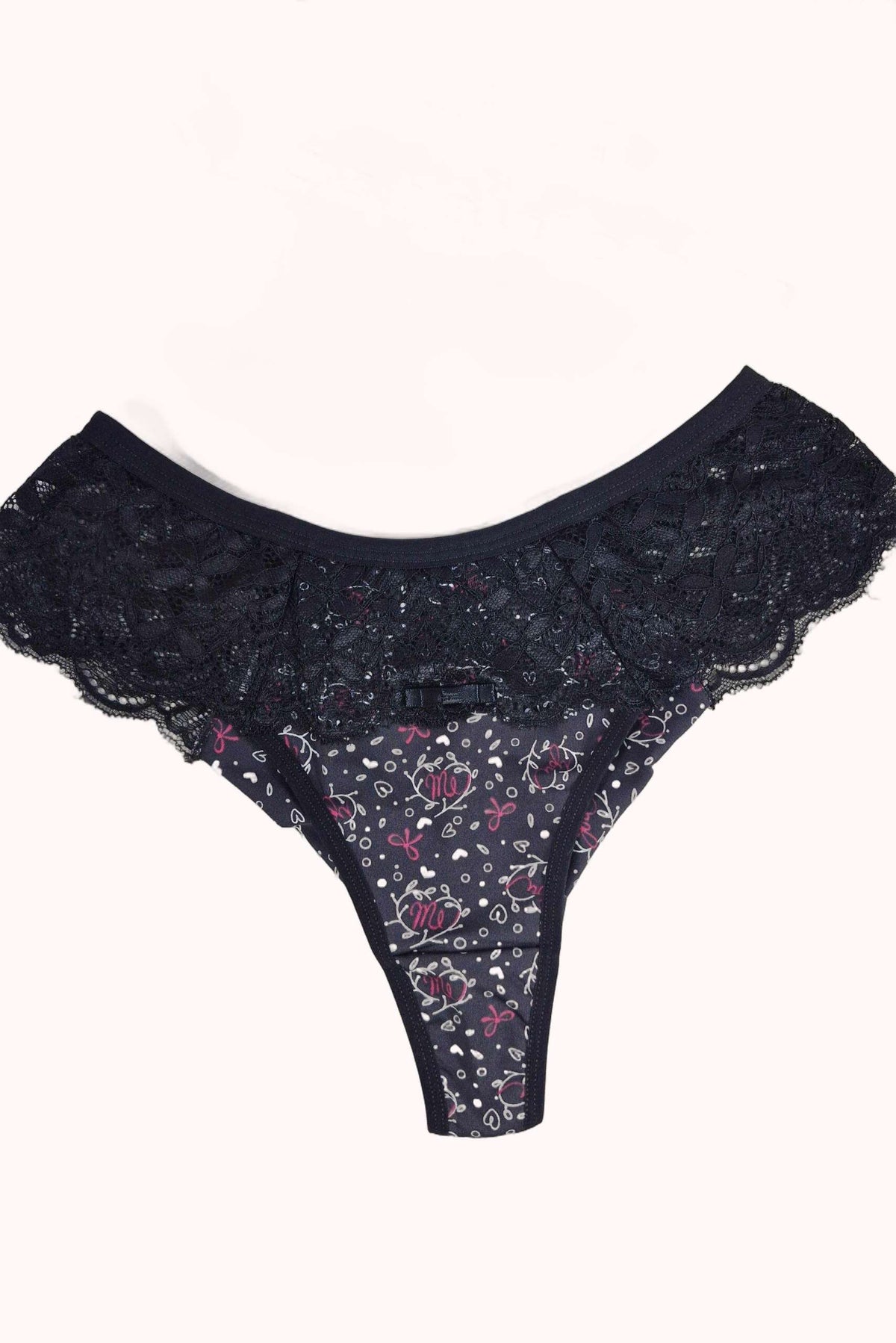 Calcinha Estampada com Renda Vazada nas Laterais – Doce Malícia
