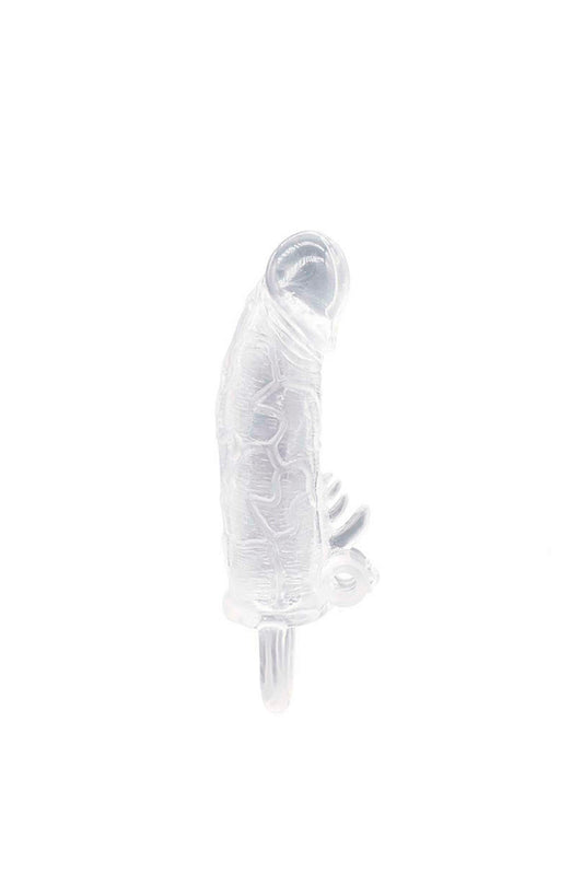 Capa Peniana com Vibrador e Extensor em bege – Doce Malícia