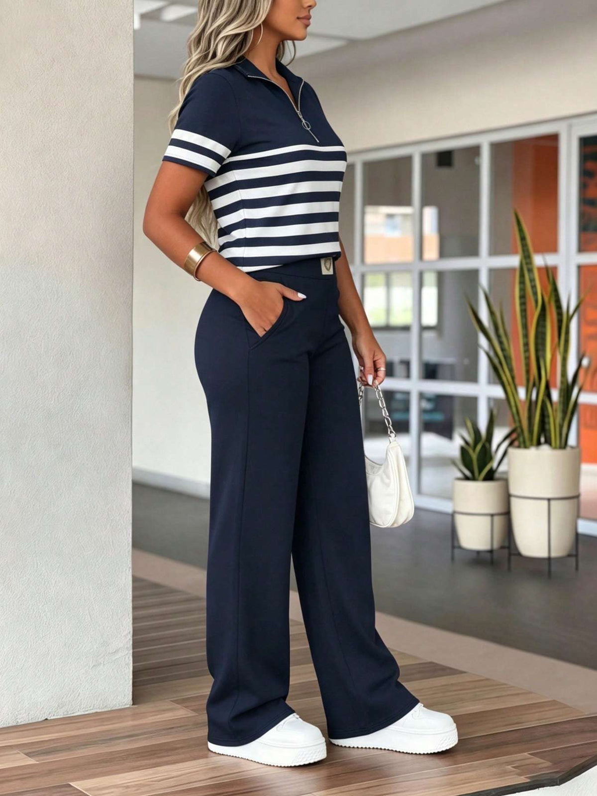 Conjunto Feminino Azul-Marinho – Doce Malícia
