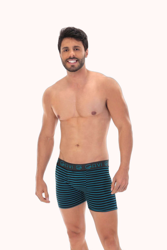 Cueca boxer em microfibra listrada – Doce Malícia