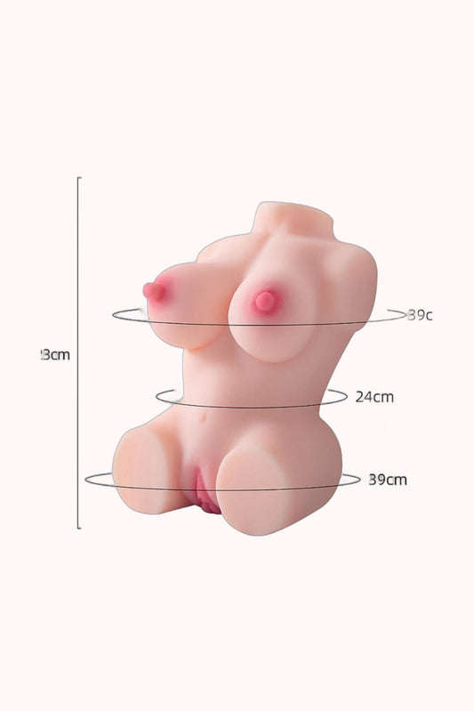 Masturbador Masculino Formato de Mini Corpo / Vagina e Ânus – 22,0 x 10,0cm – Doce Malícia