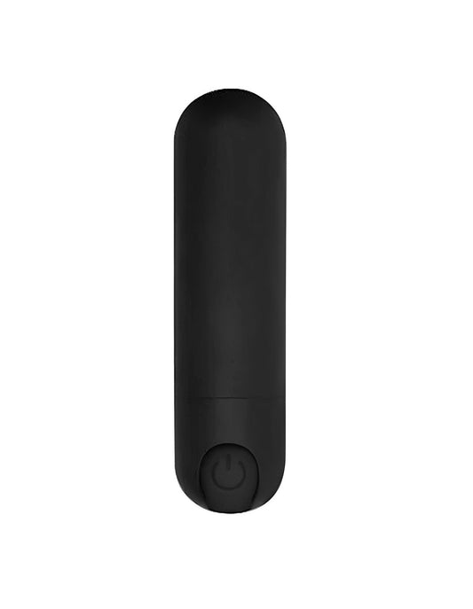 Mini Bullet Recarregável – 10 Vibrações em Preto – Doce Malícia