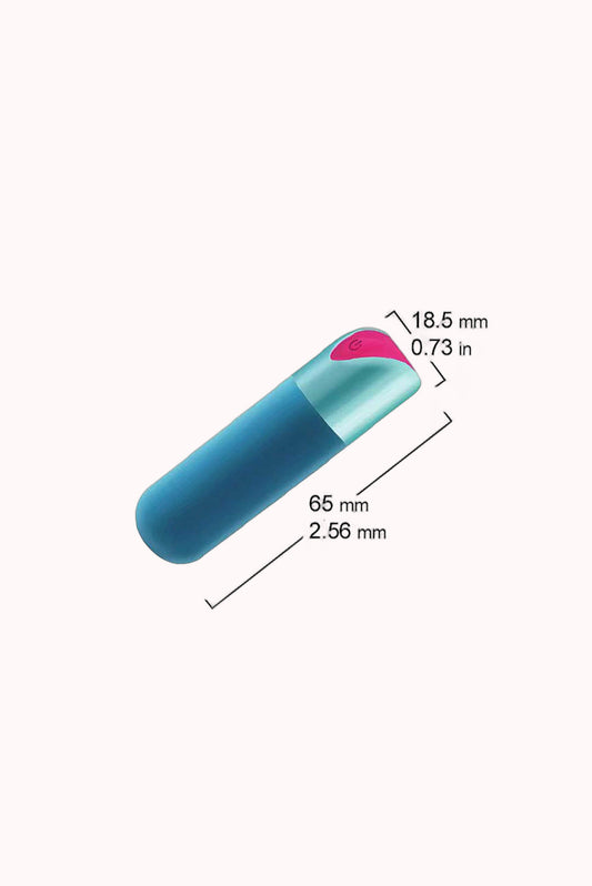 Mini Bullet em ABS com Vibrador Recarregável – 10 Modos – Doce Malícia