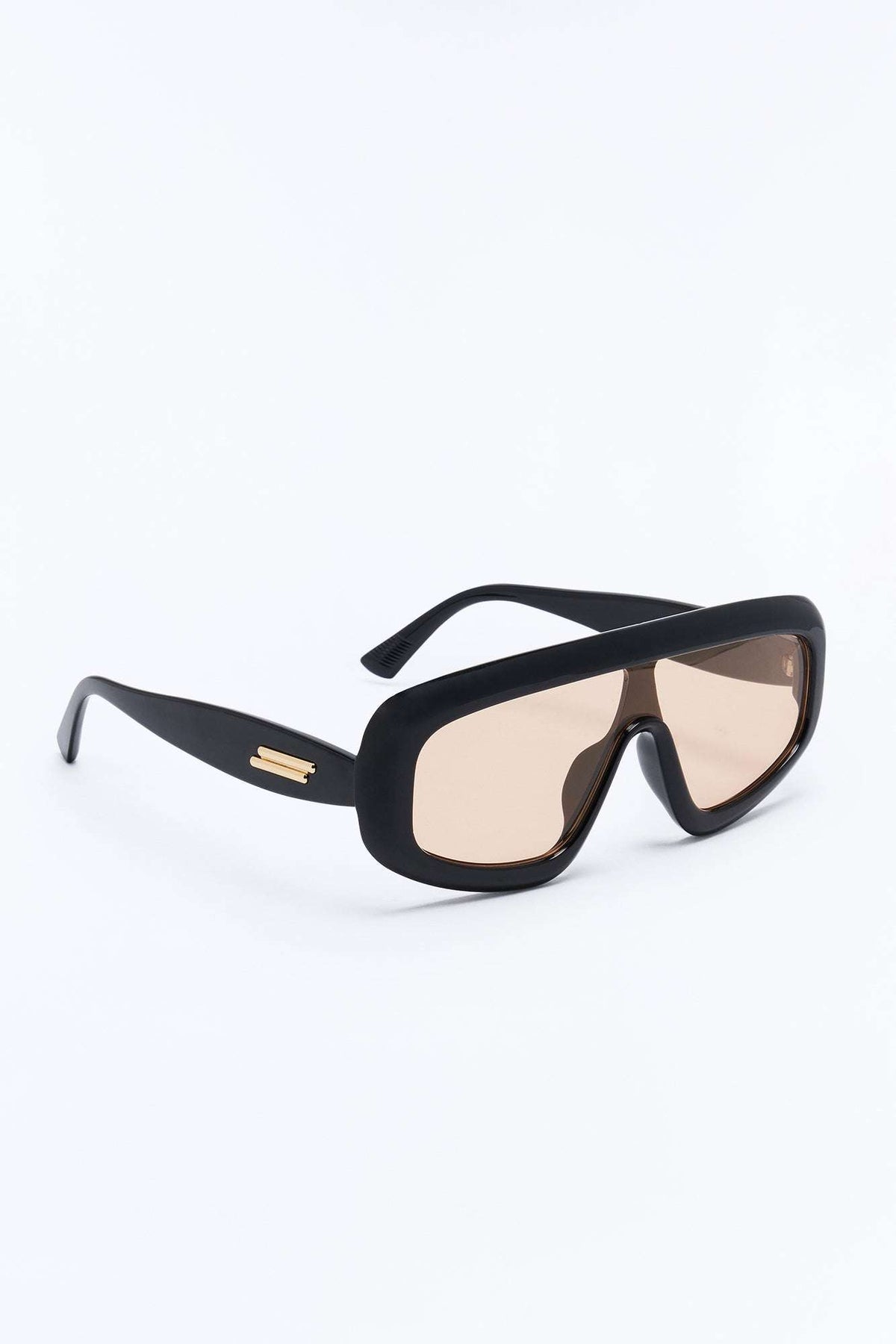 Óculos de Sol Feminino Escudo Acetato Preto – Doce Malícia