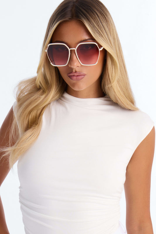 Óculos de Sol Feminino Quadrado Metal Preto – Doce Malícia