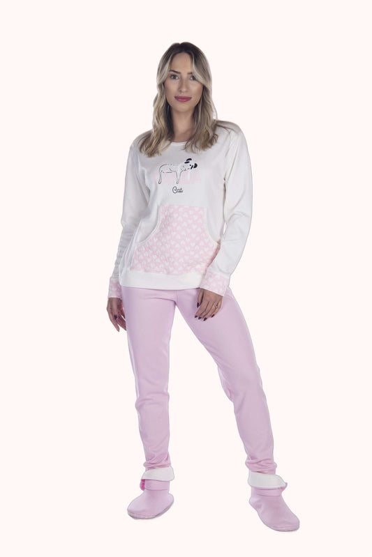 Pijama Bolso Canguru Feminino Canelado – Doce Malícia