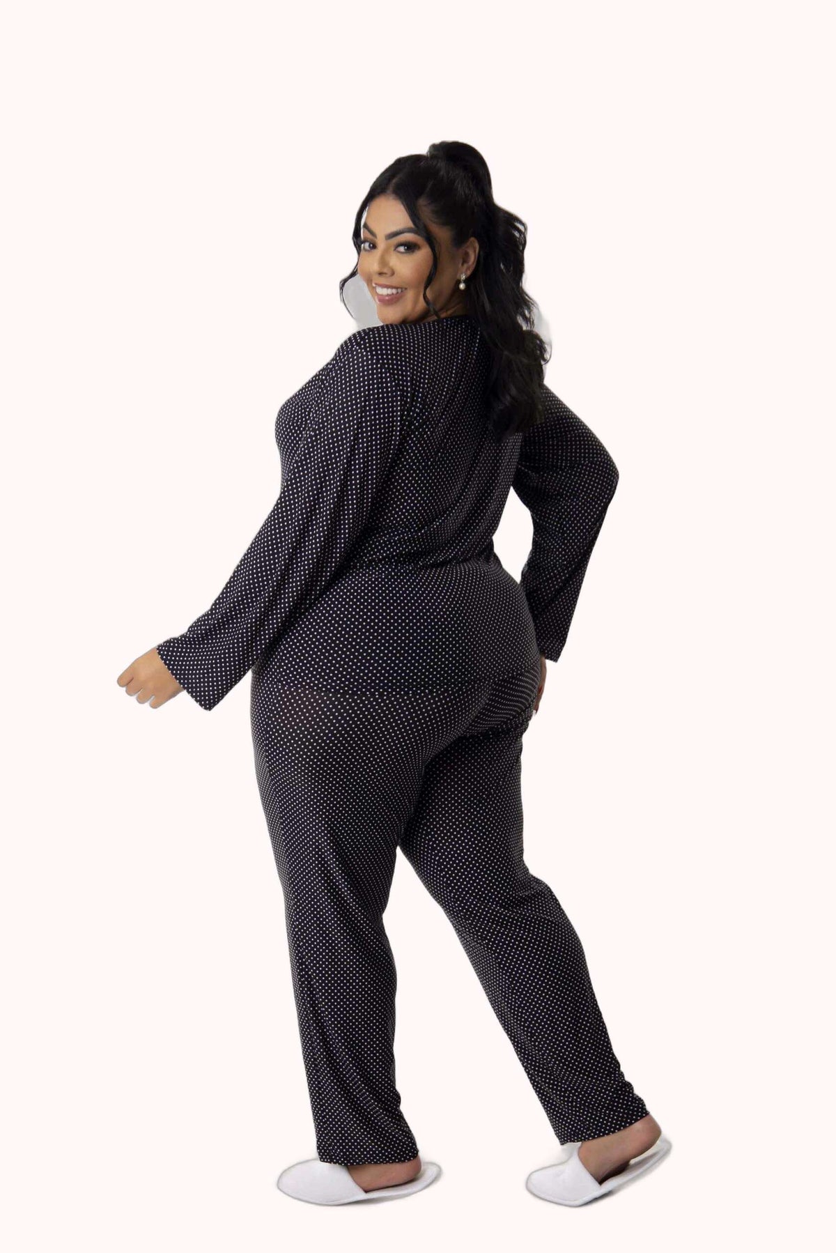 Pijama Longo Feminino Plus Size – Doce Malícia