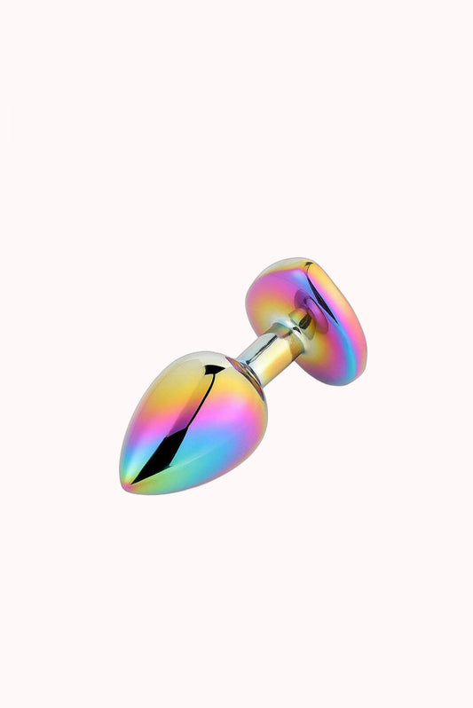 Plug Anal Coração em Aço Colorido – Doce Malícia