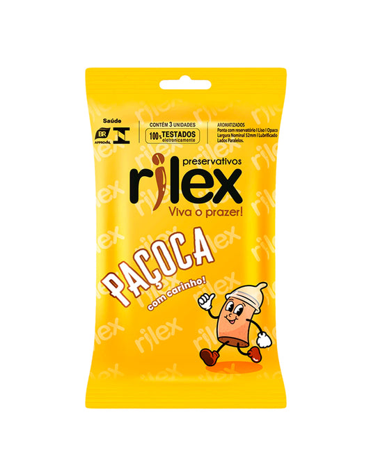 Preservativo Rilex Sachê com 3 Unidades em Quantidade – Doce Malícia
