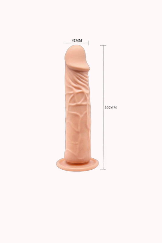 Prótese Peniana Realística com Ventosa 20×4,2cm – Doce Malícia