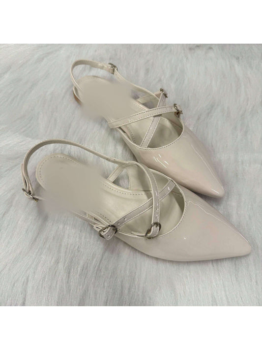 Sandália Rasteira Feminina Sapatilha Slingback Verniz – Doce Malícia