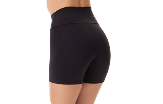 Short Fitness em Microfibra Supplex Duo em Preto – Doce Malícia