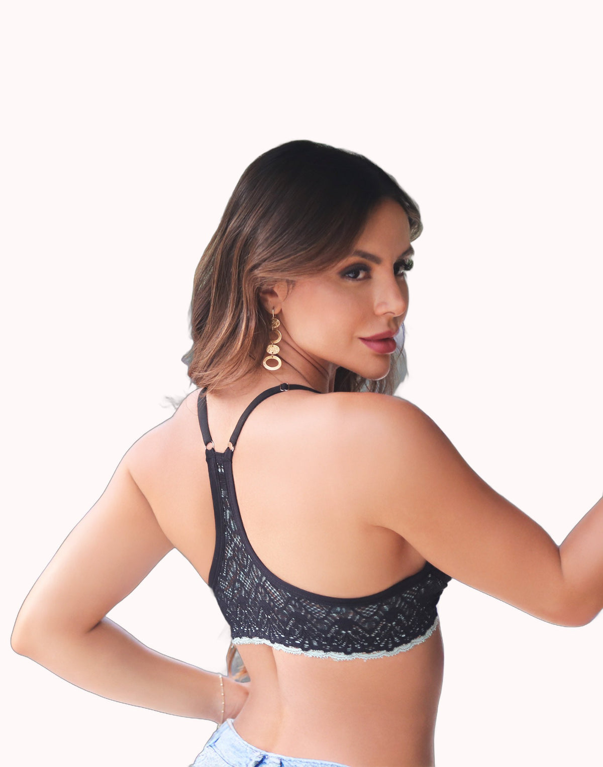 Soutien Nadador Bicolor com Abertura Frontal