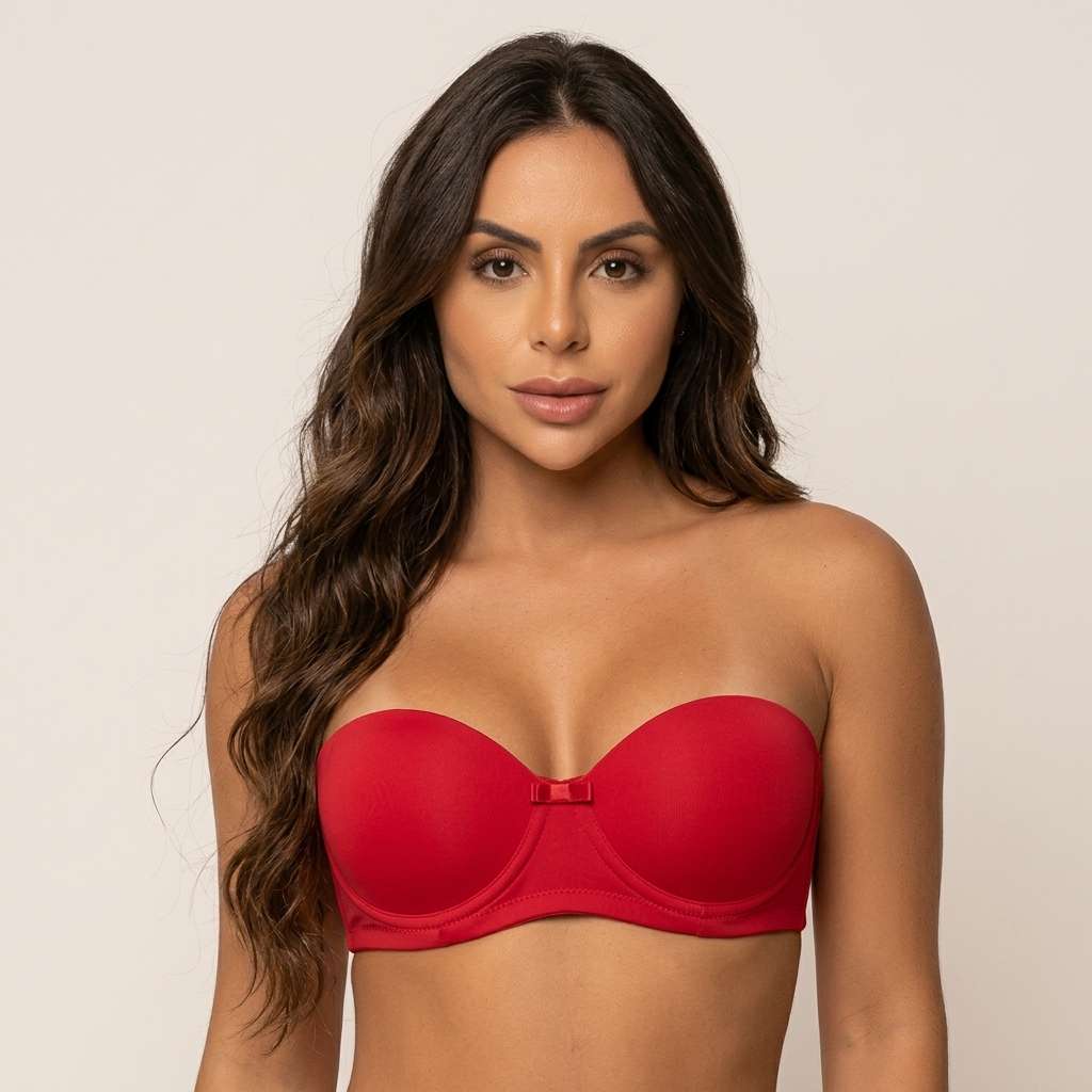 Sutiã de Bojo Tomara que Caia em Microfibra Ariel - Vermelho