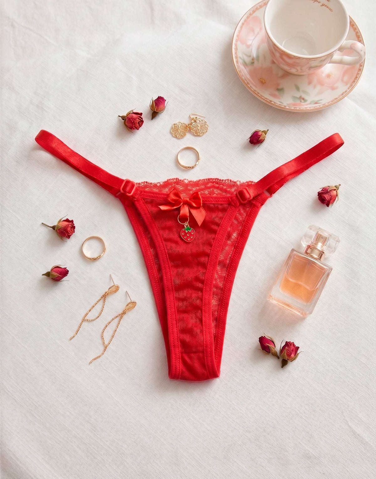 Tanga de Renda Sexy com em Branco – Doce Malícia