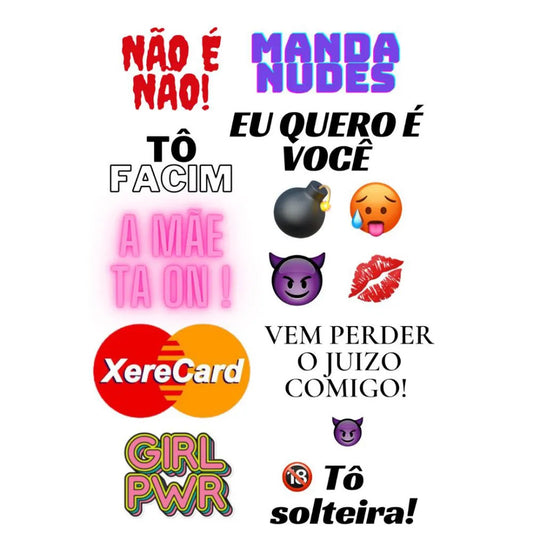 Cartela Tatuagem Temporária Sexy em Quantidade – Doce Malícia