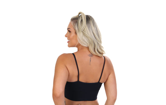 Topper Fitness Estampa de Onça em Preto – Doce Malícia
