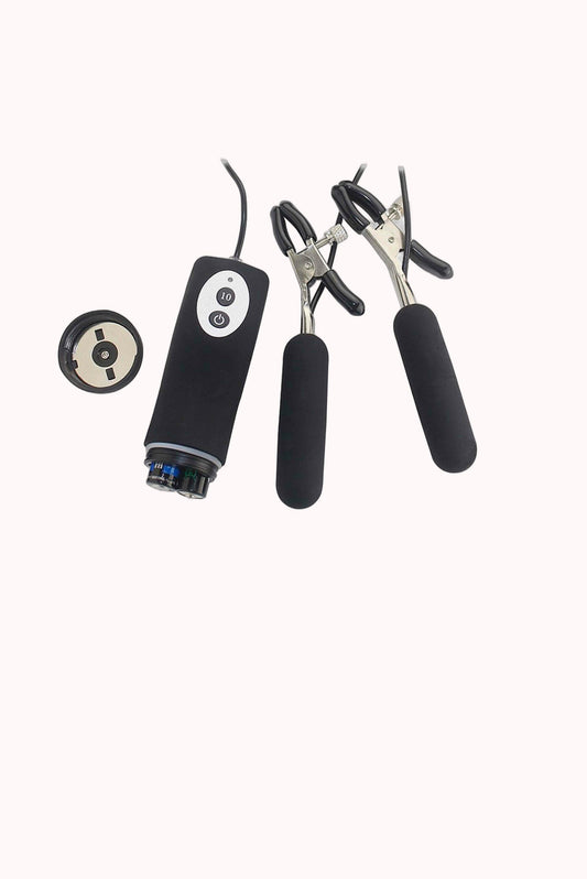 Vibrador em Silicone para Mamilos com Grampos – Doce Malícia