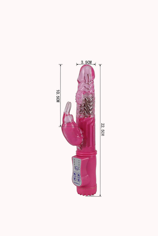 Vibrador Rotativo em Silicone Recarregável 36 Vibrações com Rotação – Doce Malícia