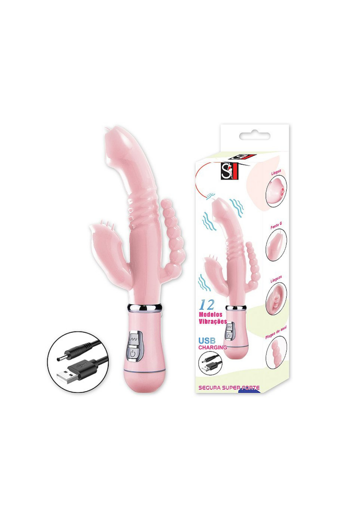 Vibrador de Ponto G e em rosa – Doce Malícia