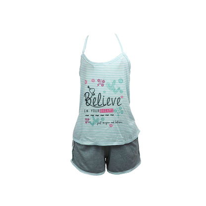 Baby Doll em poliéster – em azul – Doce Malícia