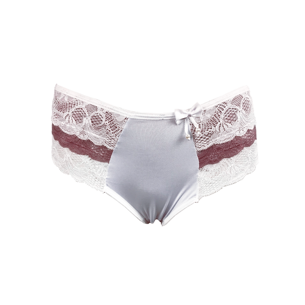 Calcinha conforto com renda colorida em Branco – Doce Malícia