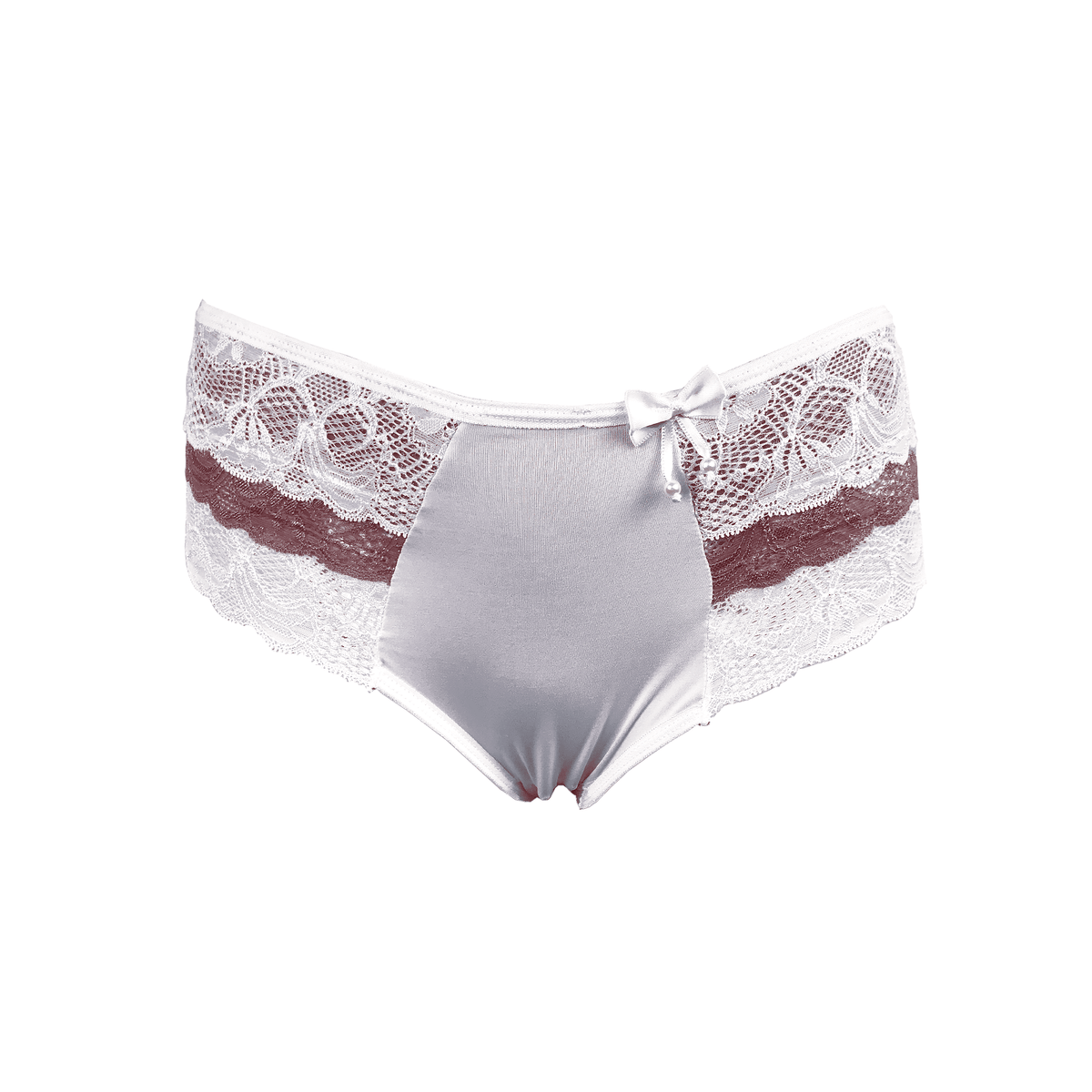 Calcinha conforto com renda colorida em Branco – Doce Malícia