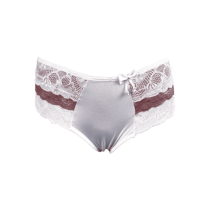 Calcinha conforto com renda colorida em Branco – Doce Malícia