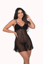 Camisola em tule com calcinha – Doce Malícia
