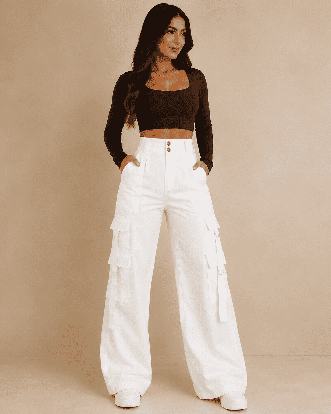 Calça Catherine Cargo Alfaiataria - Branco
